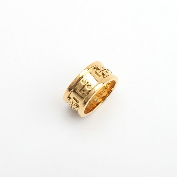 Tory Burch GOLD Metallic Raised Logo Ring - Picture 5 of 13